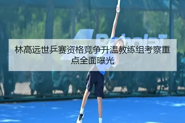 林高远世乒赛资格竞争升温教练组考察重点全面曝光 | milan.com